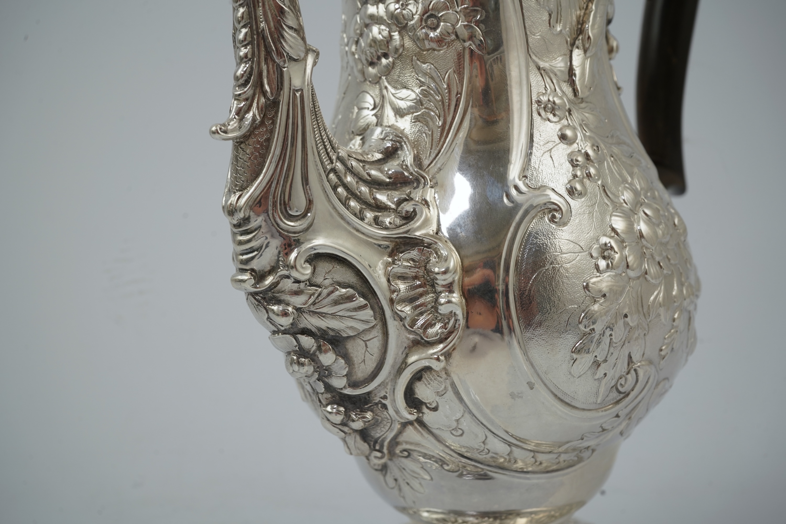 A good Victorian silver baluster coffee pot, by Susanna Cook